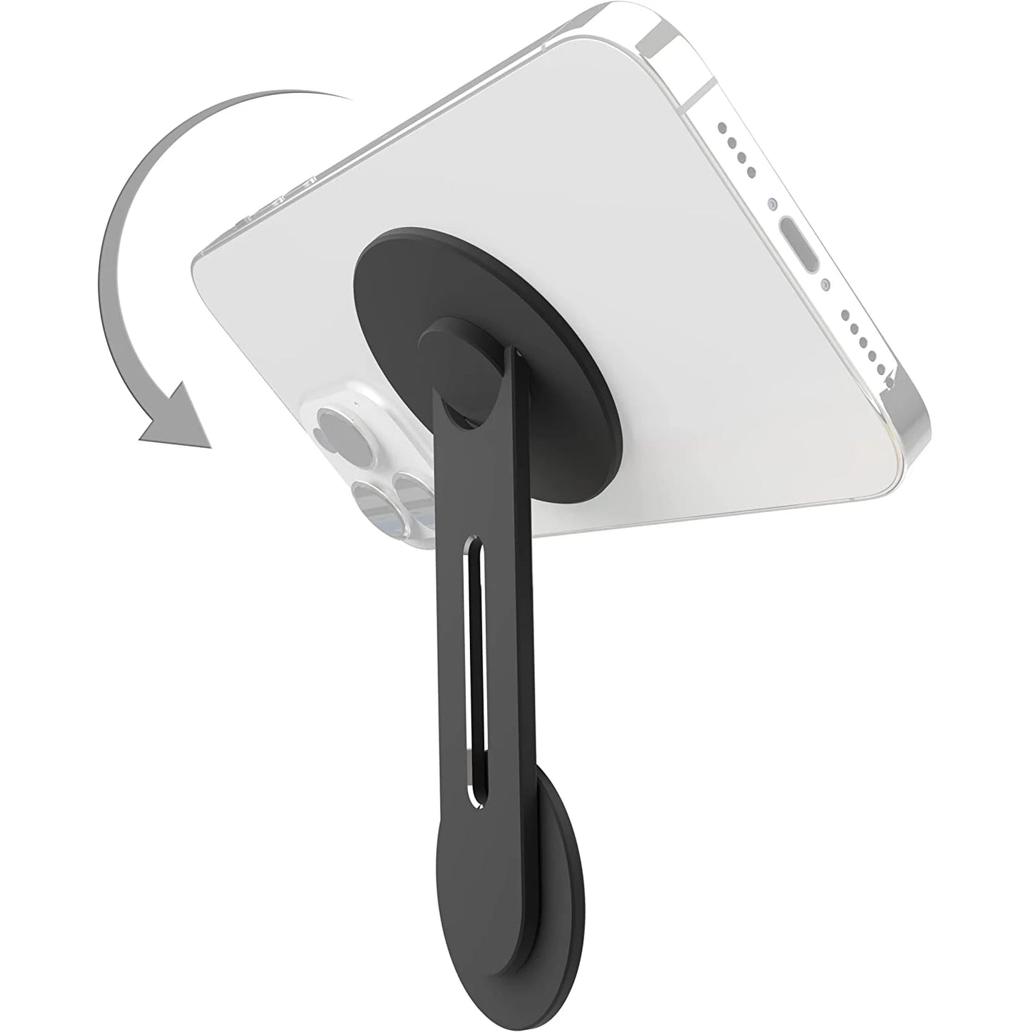 Continuity Flip iPhone Laptop Mount, Slim Magnetic Phone Holder Swivels 180° for Laptops and Monitors, Adjustable Magnetic Arm