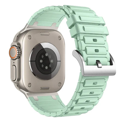 Modified Metal Integration Band for Apple Watch Ultra 2 49mm 10 9 8 7 46mm 45mm 42mm 41mm Silicone Bracelet iWatch 6 5 4 SE 44mm