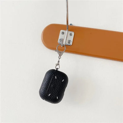 Martin Margiela Leather case with keychain Wireless Headset bluetooth case for Apple AirPods 1 2 3 4 pro 2 soft hard cover