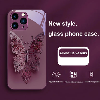 Far Peak Blue Flying Butte purple For Iphone 16 Plus 15 14 13 12 Mini 11 Pro Max X XS XR 7 8 Plus 2022 Tempered Glass Phone Case
