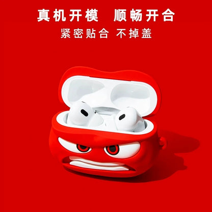 For Airpods 1 2 3 4 Pro Pro 2 Inside Out Anger Silicone Earphone Case Accessories Cover