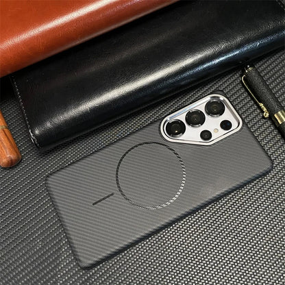Samsung S25/S24 Ultra Carbon Fiber Case – MagSafe & Shockproof | PhonelyHub
