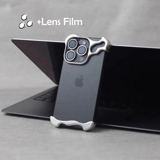 Luxury Irregular Aluminum Bumper Case iPhone 12–16 Pro Max | PhonelyHub