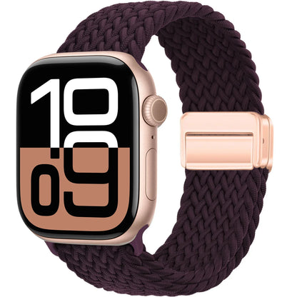 Braided Band For Apple Watch Strap 44mm 40mm 45mm 46mm 49mm 41mm 38 Magnetic Nylon Bracelet iWatch series se 7 6 8 9 10 Ultra 2