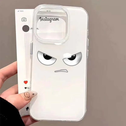 Funny Angry Face Cartoon Case for iPhone – PhonelyHub