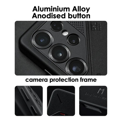Aulumu Vegan Leather MagSafe Case for Galaxy S25 Ultra | PhonelyHub