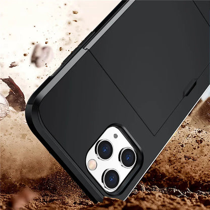 for  iPhone 16 Pro Max 15 Case Slide Armor Wallet Card Slots Holder Cover For iPhone 16 16pro 16plus 16promax 15 15pro 15promax