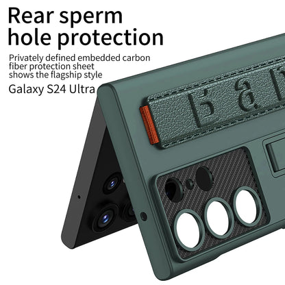 Samsung S25/S24 Ultra Matte Case – Skin-Friendly with Wrist Strap | PhonelyHub