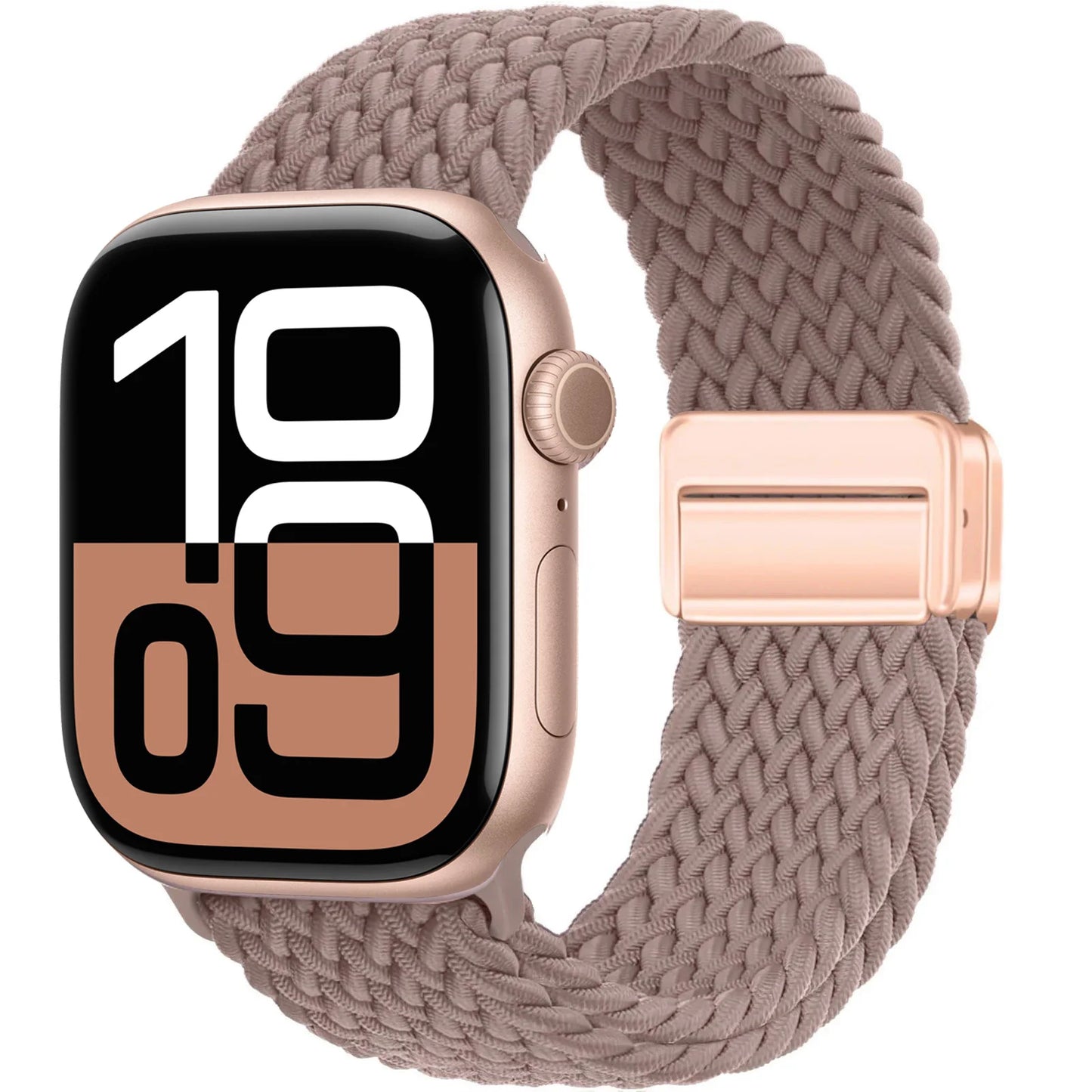 Braided Band For Apple Watch Strap 44mm 40mm 45mm 46mm 49mm 41mm 38 Magnetic Nylon Bracelet iWatch series se 7 6 8 9 10 Ultra 2