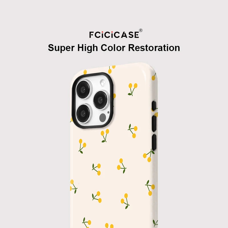 Soft Silicone Flower Printing Case For iPhone 16 15 14 Plus 13 12 11 Pro Max For Magsafe Wireless Charge 2 in 1 Magnetic Cover