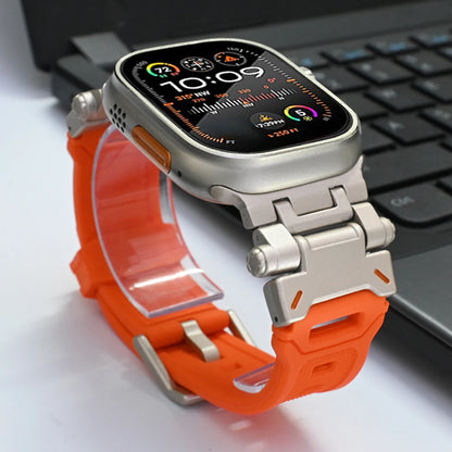 Soft Silicone Strap For Apple Watch Ultra2 49mm Series 9 8 7 45mm Rubber Band For iWatch 6 5 4 se 44mm 42mm Mens Sports Bracelet
