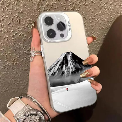 Black Mountain Phone Case For iPhone 16 15 14 13 12 11 Pro Max XS X XR 7 8 Plus SE 2022 Full Protection Shockproof Bumper Cover