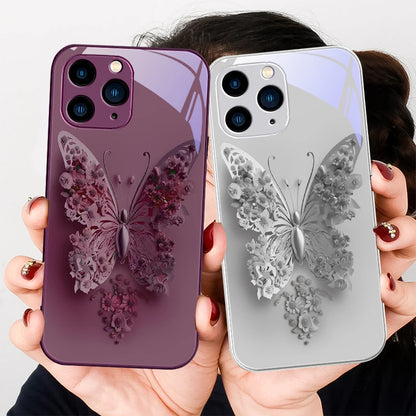 Far Peak Blue Flying Butte purple For Iphone 16 Plus 15 14 13 12 Mini 11 Pro Max X XS XR 7 8 Plus 2022 Tempered Glass Phone Case