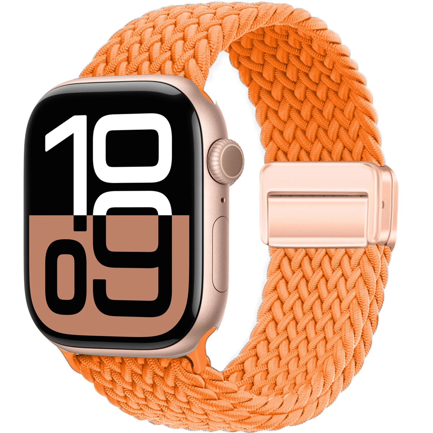Braided Band For Apple Watch Strap 44mm 40mm 45mm 46mm 49mm 41mm 38 Magnetic Nylon Bracelet iWatch series se 7 6 8 9 10 Ultra 2