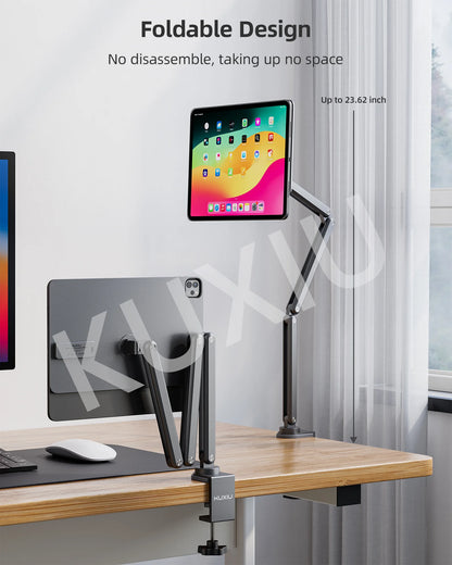KUXIU Magnetic Charger Holder For iPad Air 11/13 M2（2024),iPad Pro 11 inch 2nd/3rd, 12.9inch 3rd/4th/5th,360 Adjustab Desk Stand