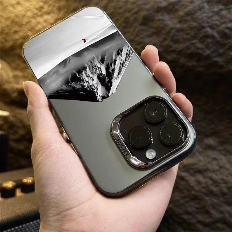 Black Mountain Phone Case For iPhone 16 15 14 13 12 11 Pro Max XS X XR 7 8 Plus SE 2022 Full Protection Shockproof Bumper Cover