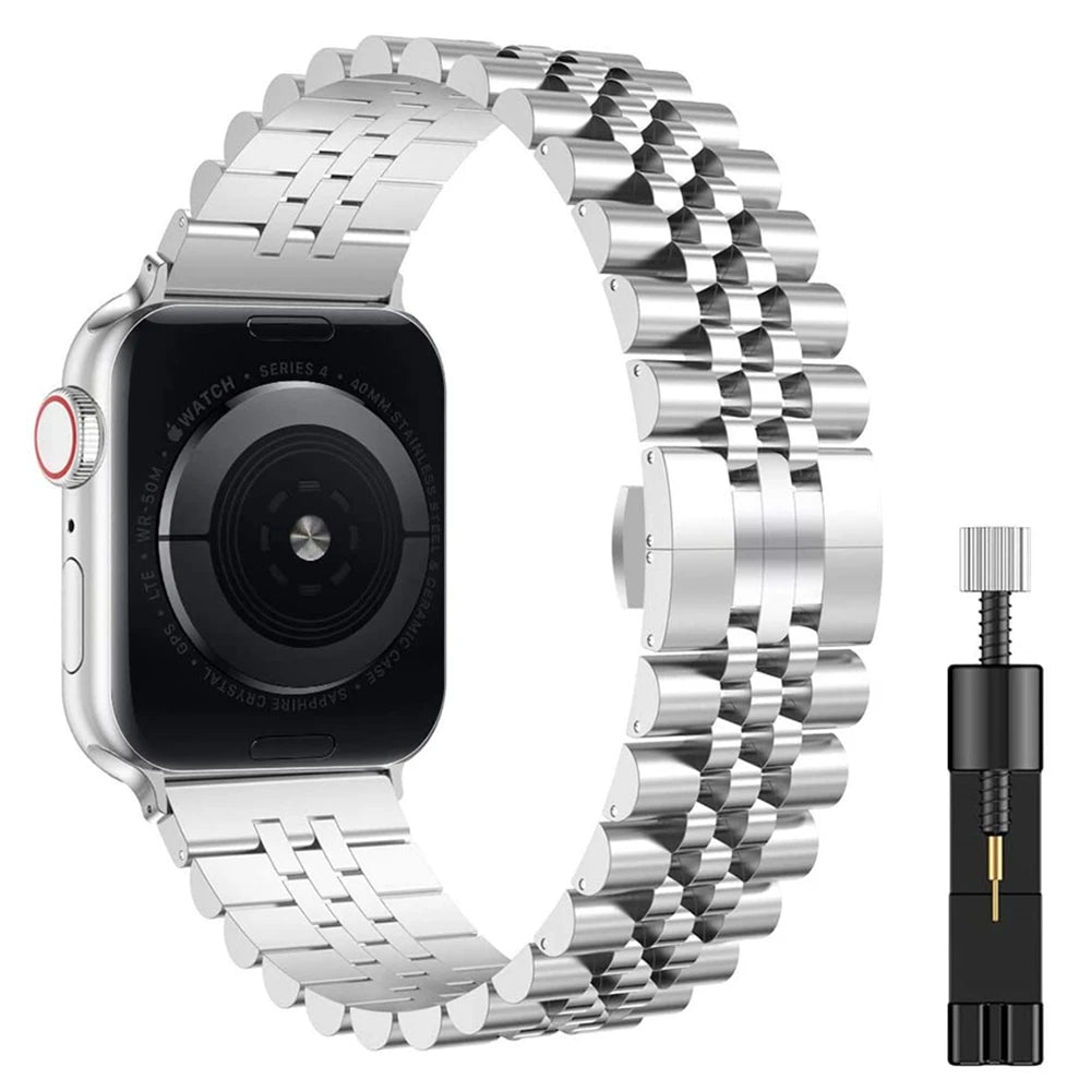 Stainless Steel Strap for Apple Watch Band 45mm 41mm Ultra 49mm 44mm 40mm 46mm 42mm 38mm Metal band iWatch Series 10 9 8 7 SE 6