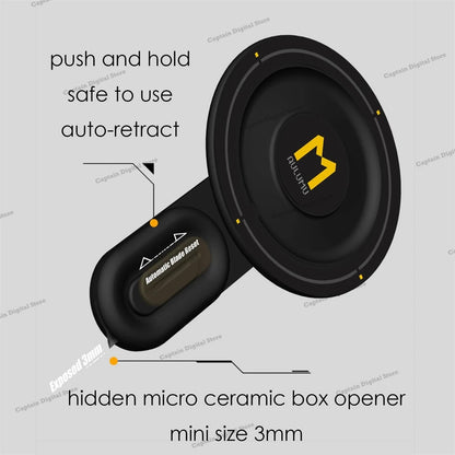 Aulumu G05 4-in-1 Magnetic Phone Stand Grip Compatible with MagSafe Removable 360° Adjustable Phone Kickstand with Box Opener