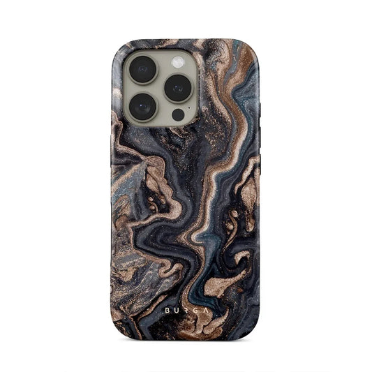 BURGA Marble Pattern in The Night Sky Phone Case for IPhone 16 15 14 13 12 11 Pro Max Plus Luxury Double-layer Back Cover