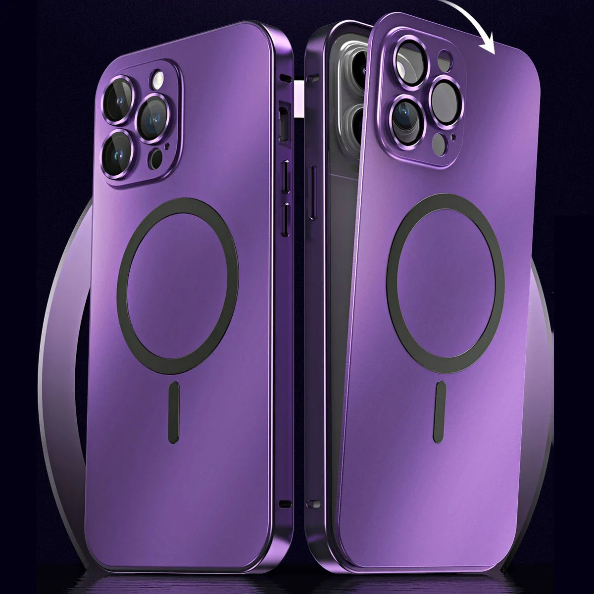 Titanium Metal Frame iPhone 13–16 Pro Max Case | PhonelyHub