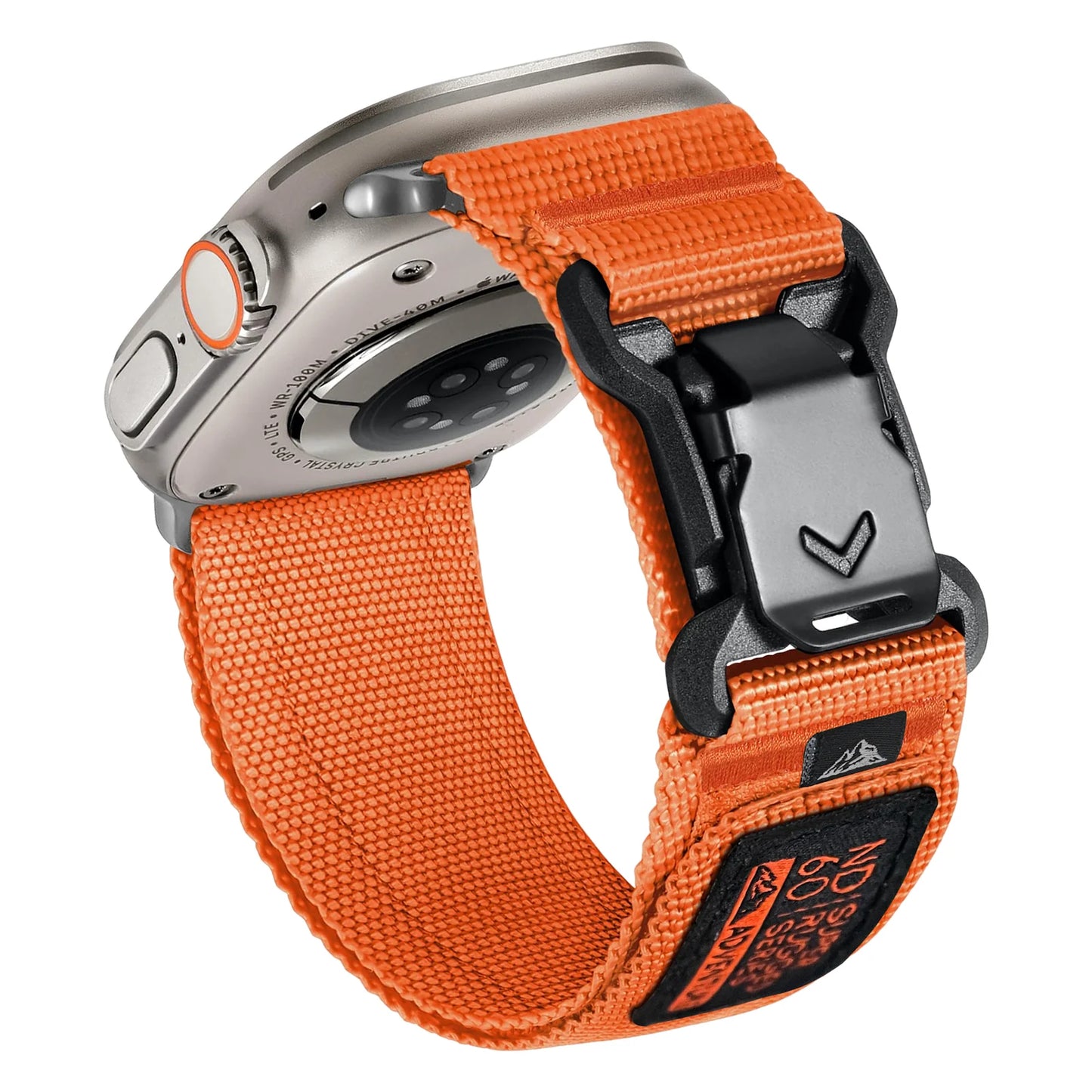 Wide Soft Nylon Sport Strap with Magnetic Fidlock V-Buckle Compatible with Apple Watch Bands for Women Men