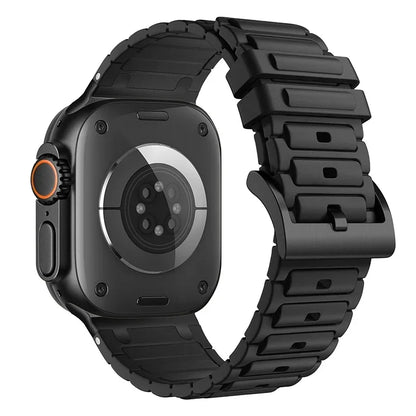 Modified Metal Integration Band for Apple Watch Ultra 2 49mm 10 9 8 7 46mm 45mm 42mm 41mm Silicone Bracelet iWatch 6 5 4 SE 44mm