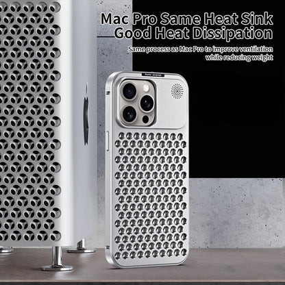 For iPhone 16 15 14 Plus 13 12 Pro Max Luxury Aluminum Metal Heat Dissipation Aromatherapy Phone Case Fragrance Cooling Cover