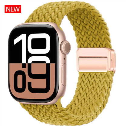 Braided Band For Apple Watch Strap 44mm 40mm 45mm 46mm 49mm 41mm 38 Magnetic Nylon Bracelet iWatch series se 7 6 8 9 10 Ultra 2