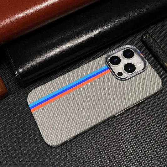 Ultra-Thin Carbon Fiber Texture MagSafe Phone Case For iPhone 16 15 14 13 12 Pro Max Wireless Charging Alloy Lens Hard PC Cover