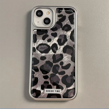 Japanese Korean Niche Trendy Leopard Print For IPhone 16 Pro Max 15 Pro Anti Fall Fully Wrap Case For Iphone 11 12 13 Hard shell