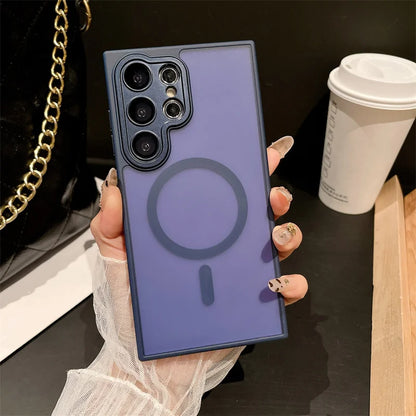 Samsung S25/S24 Ultra Translucent Magnetic Case – Matte & Shockproof | PhonelyHub