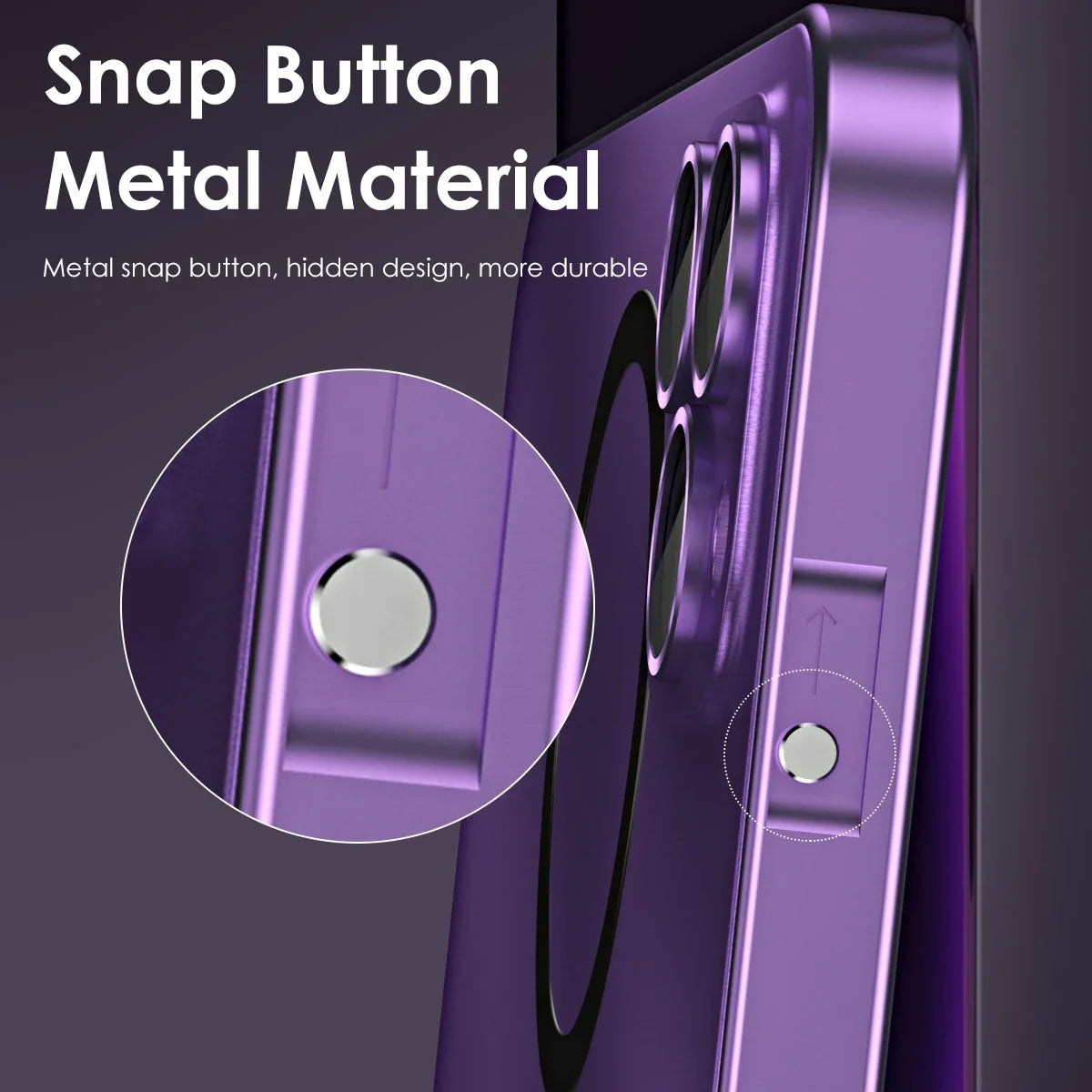 Titanium Metal Frame iPhone 13–16 Pro Max Case | PhonelyHub