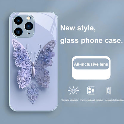 Far Peak Blue Flying Butte purple For Iphone 16 Plus 15 14 13 12 Mini 11 Pro Max X XS XR 7 8 Plus 2022 Tempered Glass Phone Case