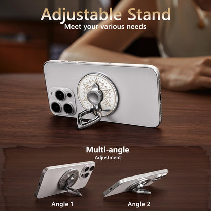 Eary Phone Holder Fingertip Gyro Durable High Speed Bearing Metal Finger Spinners Magnetic Stand Phone Ring for Kid Adults Gifts
