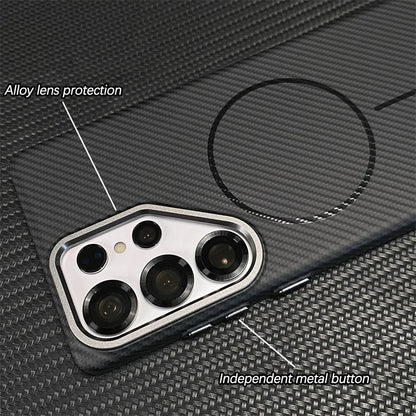 Samsung S25/S24 Ultra Carbon Fiber Case – MagSafe & Shockproof | PhonelyHub