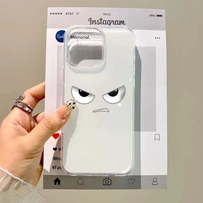 Funny Angry Face Cartoon Case for iPhone – PhonelyHub