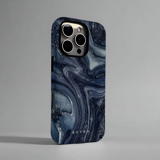 Navy Trench - Blue Phone Case for iPhone 16 15 14 13 12 11 X XS XR XSMAX 7 8 Pro Max Plus Luxury BURGA Double-layer Back Cover
