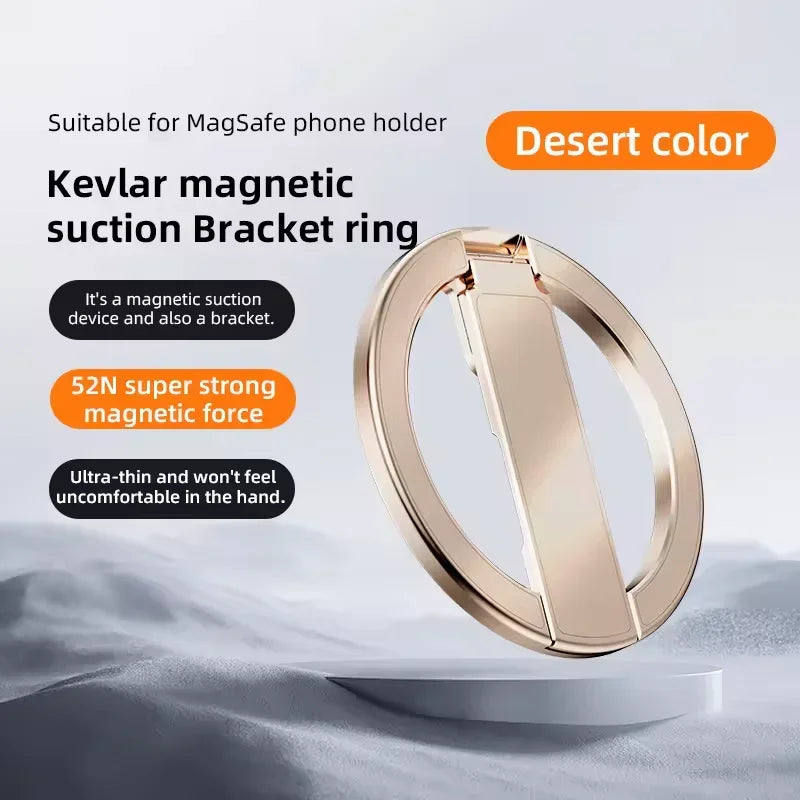 Ultrathin Aluminum Alloy Kevlar Super Magnetic Mobile Phone Stand Suitable For Smartphone For iPhone Samsung Metal Phone Stand