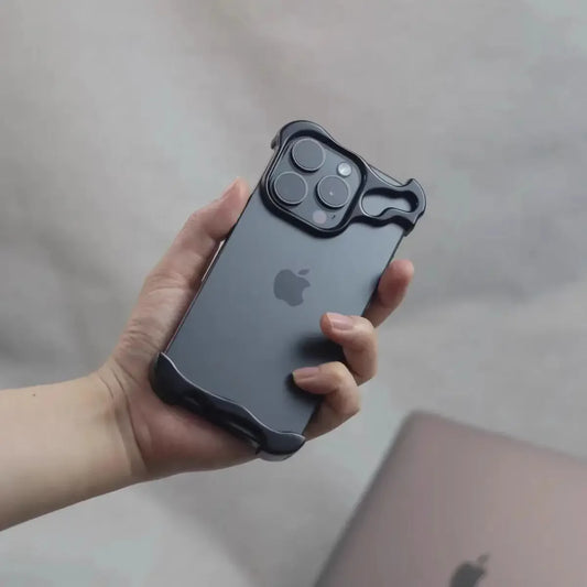 Luxury Irregular Aluminum Bumper Case iPhone 12–16 Pro Max | PhonelyHub
