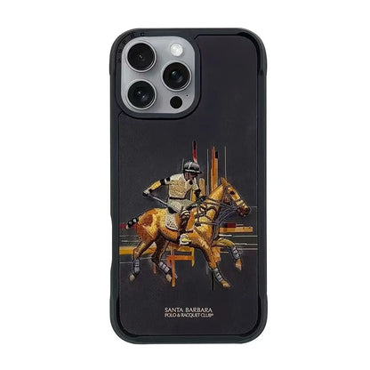 3D Embroidered Leather Case for iPhone 16 Pro Max | PhonelyHub