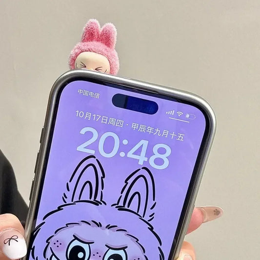 Cute 3D Labubu Case for iPhone 16-12 Pro Max - Girls Style | PhonelyHub