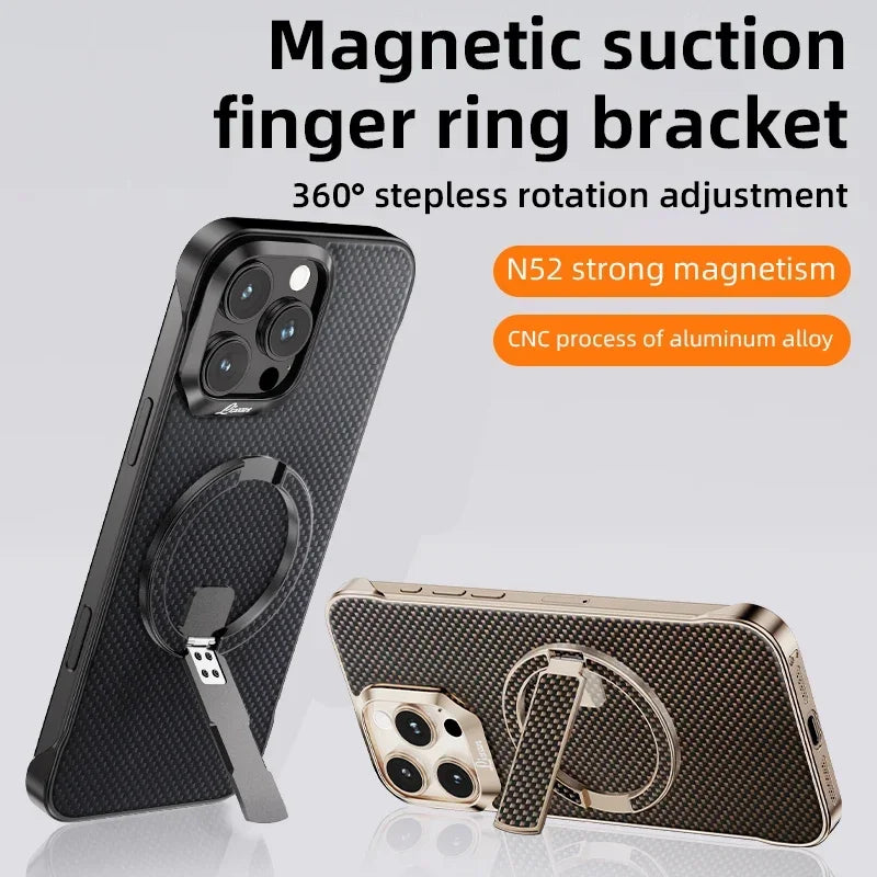 Ultrathin Aluminum Alloy Kevlar Super Magnetic Mobile Phone Stand Suitable For Smartphone For iPhone Samsung Metal Phone Stand