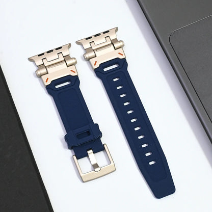 Soft Silicone Strap For Apple Watch Ultra2 49mm Series 9 8 7 45mm Rubber Band For iWatch 6 5 4 se 44mm 42mm Mens Sports Bracelet
