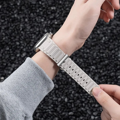 Modified Metal Integration Band for Apple Watch Ultra 2 49mm 10 9 8 7 46mm 45mm 42mm 41mm Silicone Bracelet iWatch 6 5 4 SE 44mm