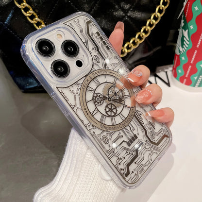 3D Modern Circuit Cyberpunk Magnetic Case for iPhone 16 Pro Max 15 14 Plus 13 12 Cover Military Grade Protection For Magsafe