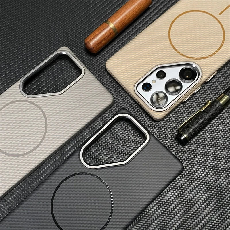 Samsung S25/S24 Ultra Carbon Fiber Case – MagSafe & Shockproof | PhonelyHub