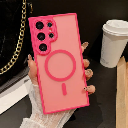 Samsung S25/S24 Ultra Translucent Magnetic Case – Matte & Shockproof | PhonelyHub