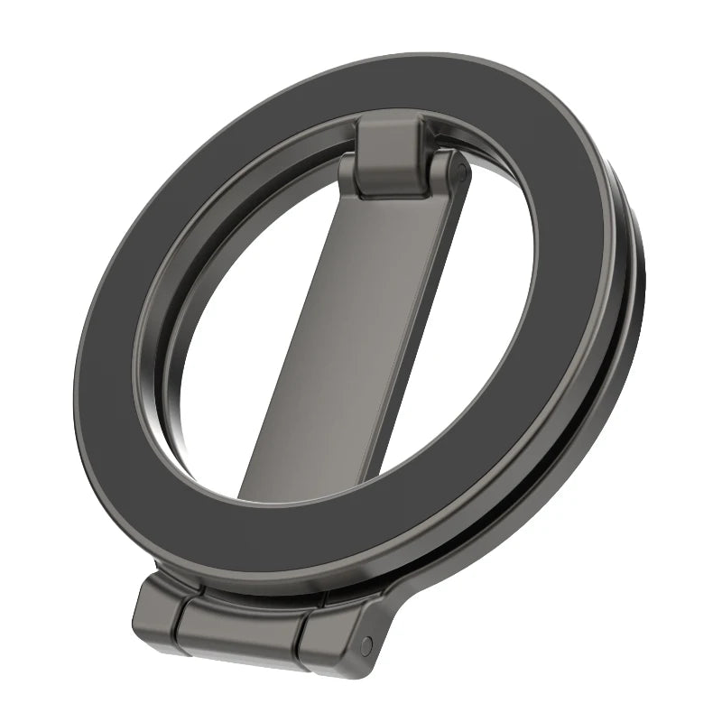 Foldable Double-Sided Magnetic Phone Ring Holder for MagSafe Kickstand Magnet Grip for iPhone 16 15 14 13 12 Stand For Samsung