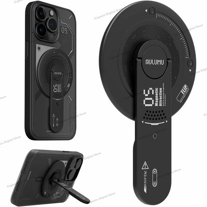 Aulumu G05 4-in-1 Magnetic Phone Stand Grip Compatible with MagSafe Removable 360° Adjustable Phone Kickstand with Box Opener