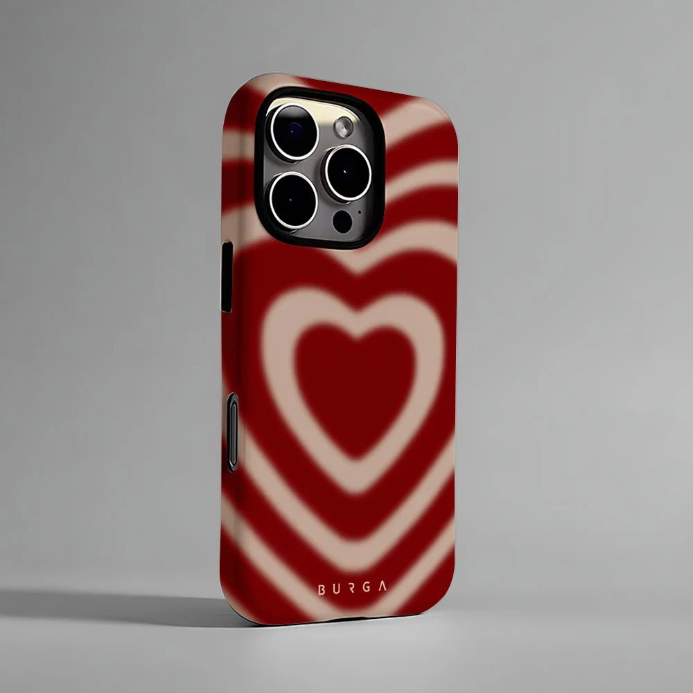 Sweet Romance Phone Case for iPhone 16 15 14 13 12 11 X XS XR XSMAX 7 8 Pro Max Plus Luxury BURGA Double-layer Back Cover